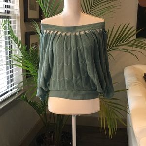 Shirt summer off the shoulder knit